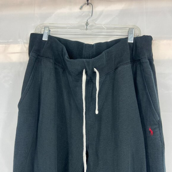 Polo Ralph Lauren Men Big 2X Sweatpants Black Straight Leg Drawstring Waist Adj - Picture 2 of 10